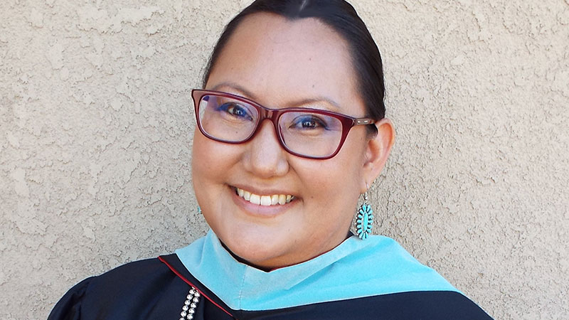 Catherine Montoya in graduation gown