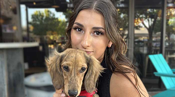 Photo of Samantha Marquez and her dog